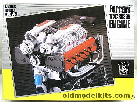 Pocher 1/8 Ferrari Testarossa Engine Kit, KM51 plastic model kit